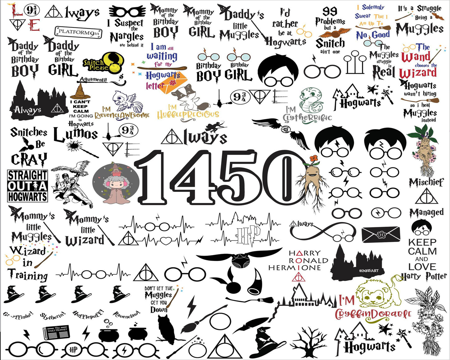 Harry Potter Bundle svg,4000+ files Harry Potter svg eps png, for Cricut, Silhouette, digital, file cut