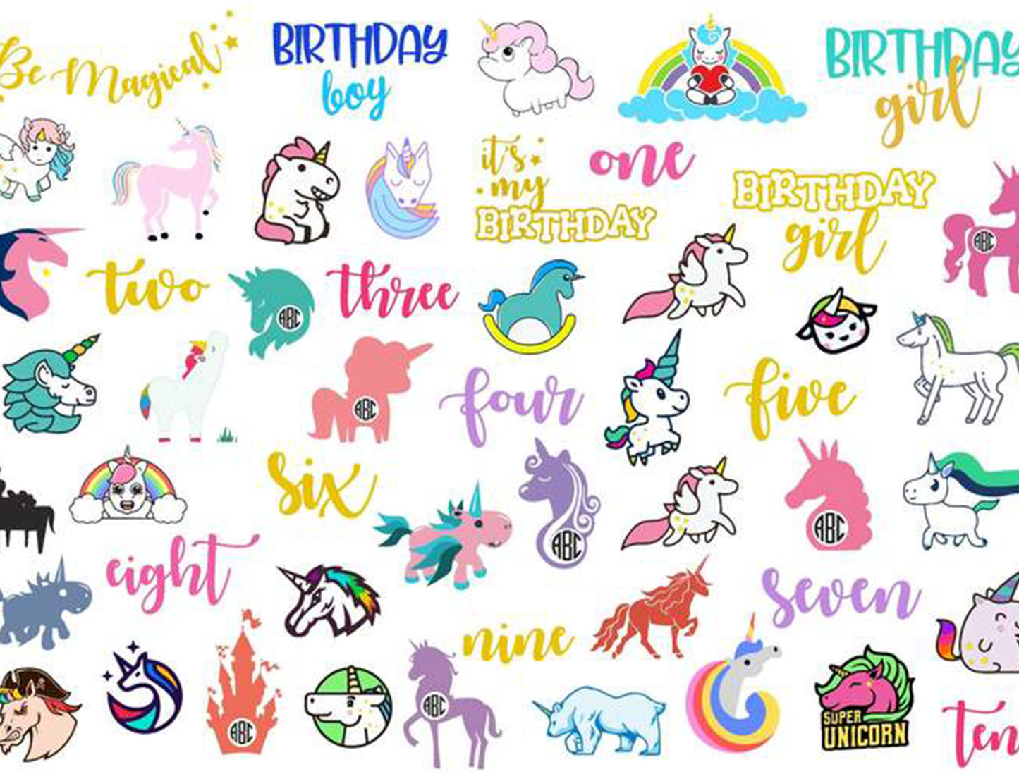 Unicorn Bundle svg,2000+ files Unicorn svg eps png, for Cricut, Silhouette, digital, file cut