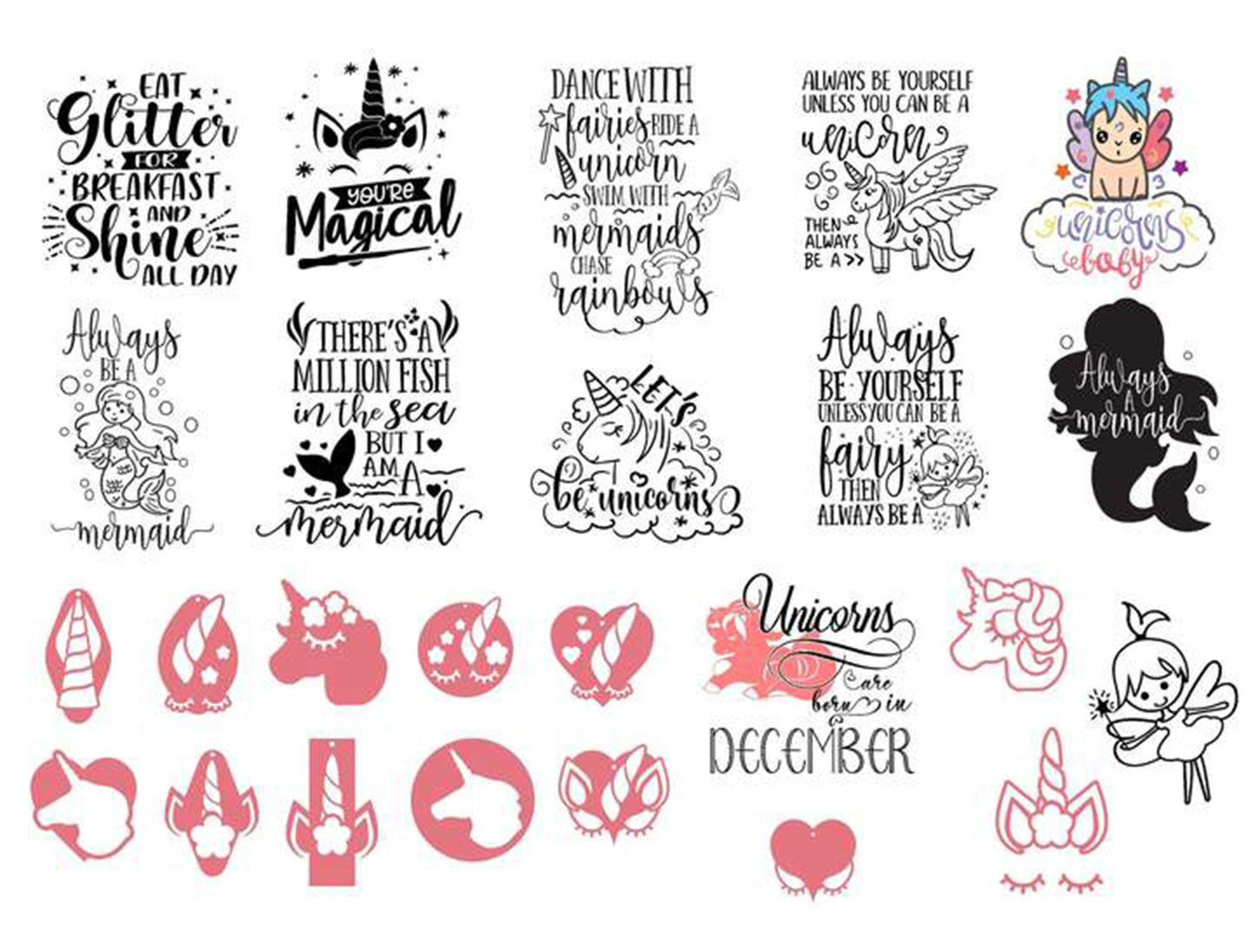 Unicorn Bundle svg,2000+ files Unicorn svg eps png, for Cricut, Silhouette, digital, file cut