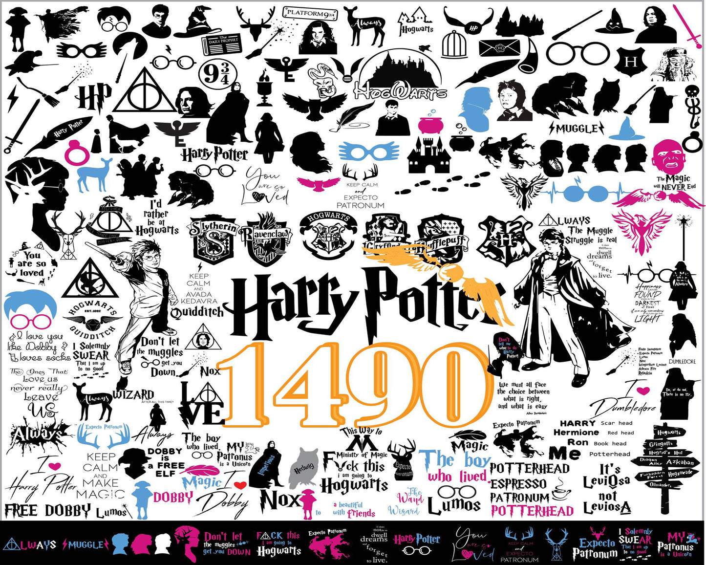 Harry Potter Bundle svg,4000+ files Harry Potter svg eps png, for Cricut, Silhouette, digital, file cut