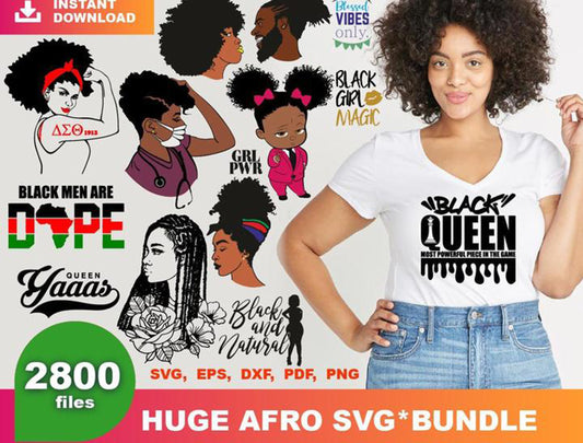 Huge Afro Bundle svg,2800+ files Huge Afro svg eps png, for Cricut, Silhouette, digital, file cut