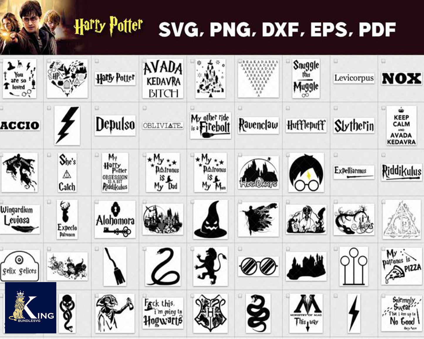 Harry Potter Bundle svg,5000+ files Harry Potter svg eps png, for Cricut, Silhouette, digital, file cut