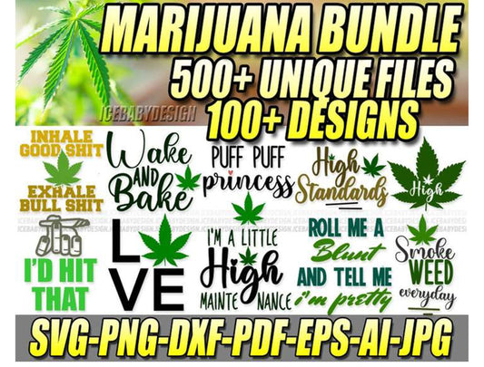 Marijuana Bundle svg, 500+ files Marijuana svg eps png, for Cricut, Silhouette, digital, file cut