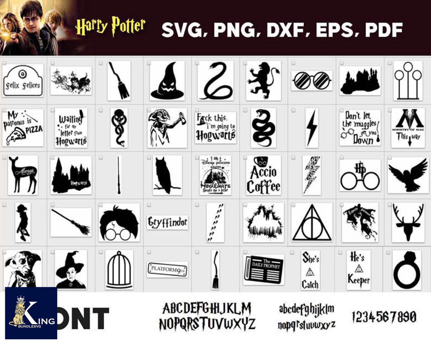 Harry Potter Bundle svg,5000+ files Harry Potter svg eps png, for Cricut, Silhouette, digital, file cut