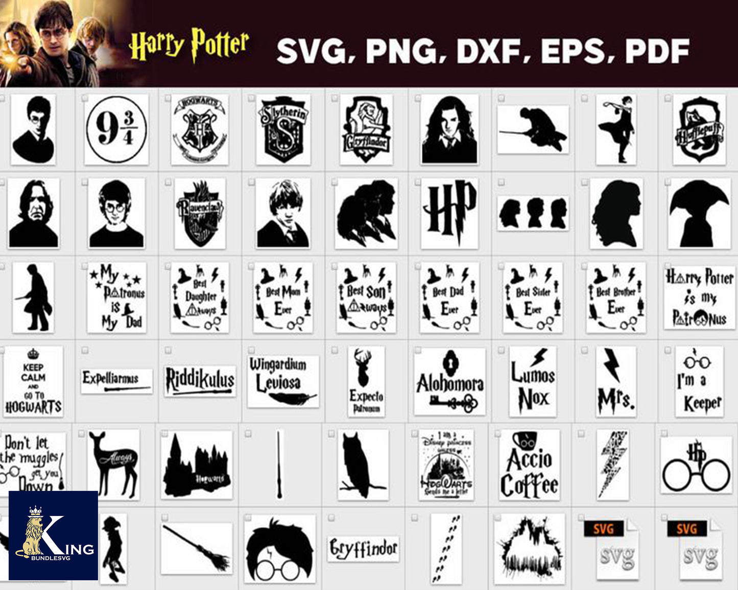 Harry Potter Bundle svg,5000+ files Harry Potter svg eps png, for Cricut, Silhouette, digital, file cut