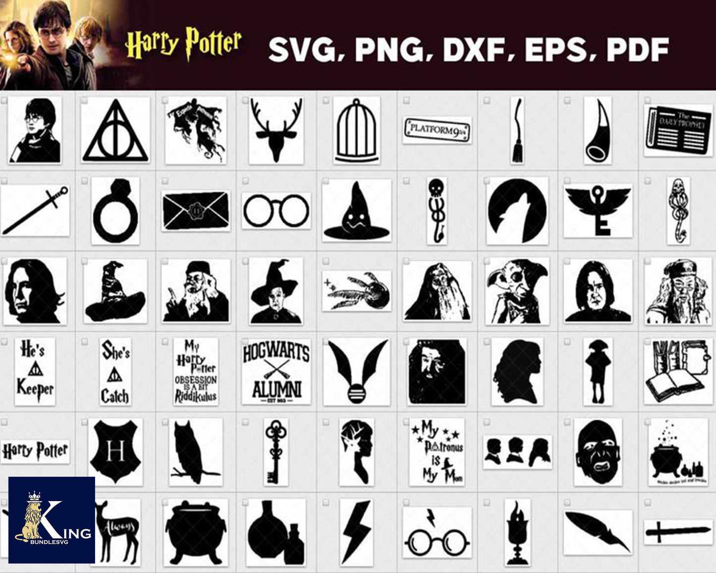 Harry Potter Bundle svg,5000+ files Harry Potter svg eps png, for Cricut, Silhouette, digital, file cut