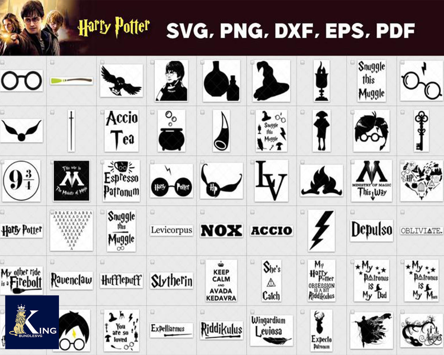 Harry Potter Bundle svg,5000+ files Harry Potter svg eps png, for Cricut, Silhouette, digital, file cut