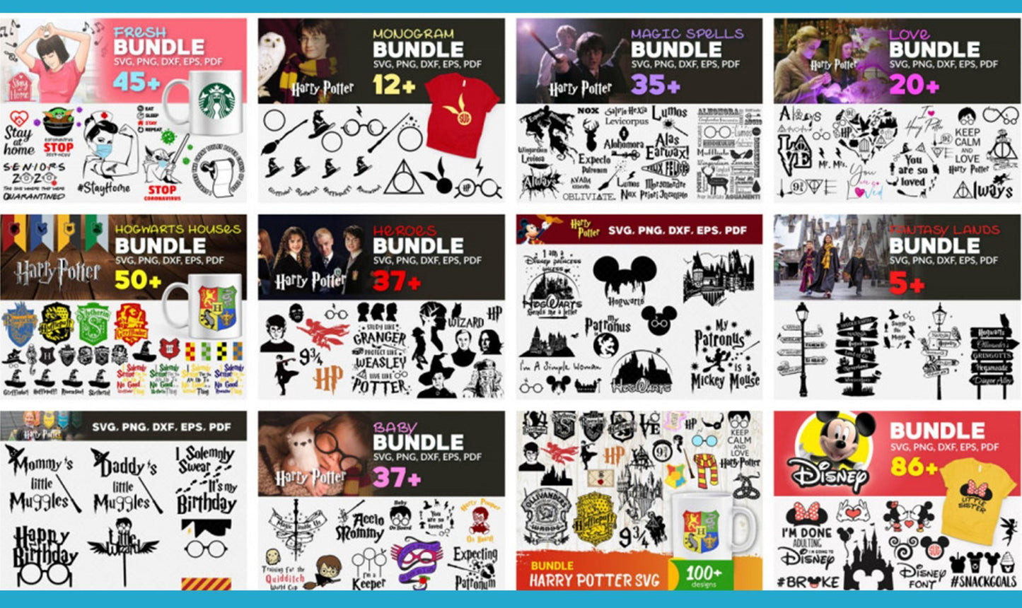 200 Ultimate Giga Bundle - 200 Bestseller SVG Bundles for Cricut, Silhouette, digital, file cut