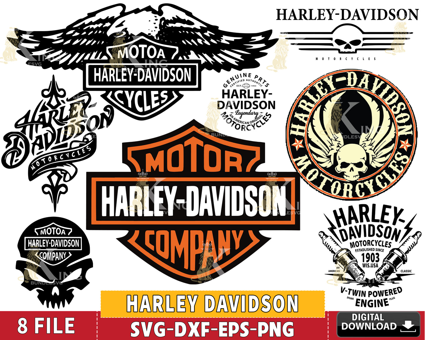 8+ file Harley Davidson bundle svg - Harley Davidson svg eps png, for Cricut, Silhouette, digital, file cut