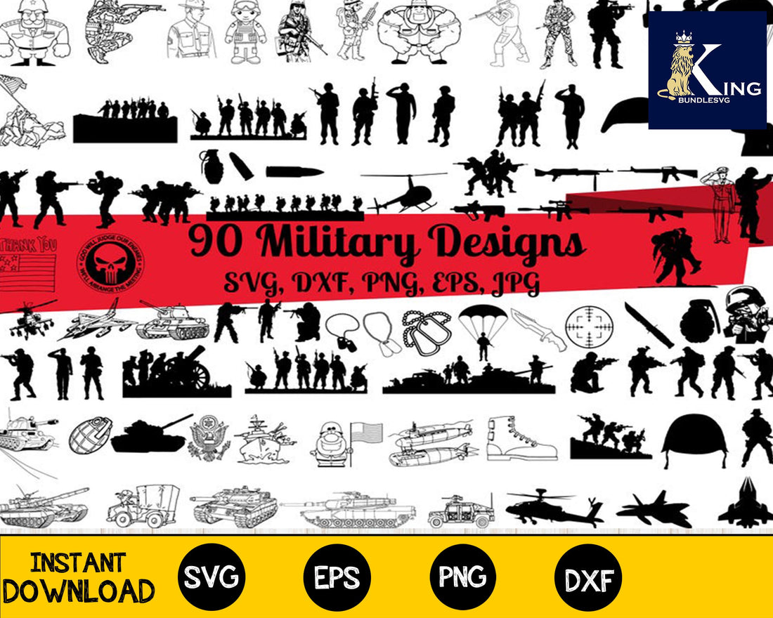 90 Military SVG Bundle, Military dxf, Soldier svg,Army svg, Military p ...