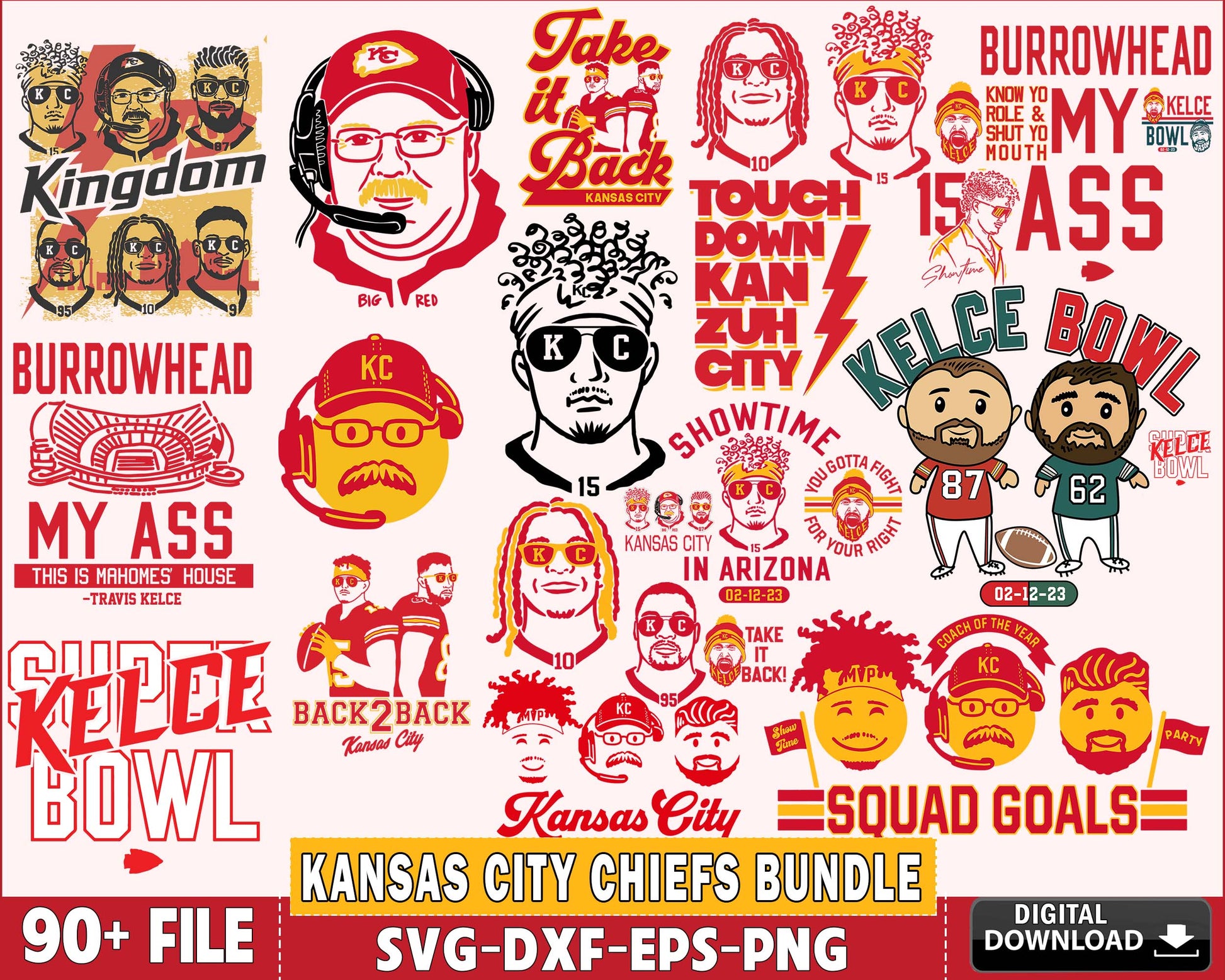 Kansas City Chiefs Bundle svg ,20 file Kansas City Chiefs svg, Nfl svg –  kingbundlesvg