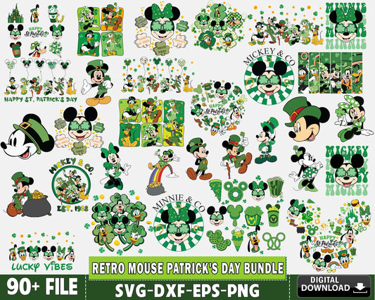 90+ file Retro Mouse Patrick's day bundle svg , Retro Mouse Digital Cut Files svg eps dxf png file, for Cricut, Silhouette, digital download , file cut