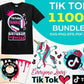 TikTok Bundle svg,1100+ files TikTok svg eps png, for Cricut, Silhouette, digital, file cut