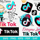 TikTok Bundle svg,1100+ files TikTok svg eps png, for Cricut, Silhouette, digital, file cut