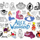 37+ file Alice in Wonderland SVG Mega Bundle  svg eps png, for Cricut, Silhouette, digital, file cut