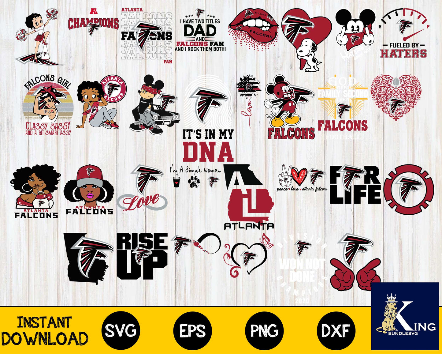 Atlanta Falcons Bundle svg,Atlanta Falcons Nfl svg, Bundle sport Digital Cut Files svg eps dxf png file, for Cricut, Silhouette, digital, file cut