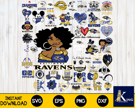 Baltimore Ravens Bundle svg,Baltimore Ravens Nfl svg, Bundle sport Digital Cut Files svg eps dxf png file, for Cricut, Silhouette, digital, file cut