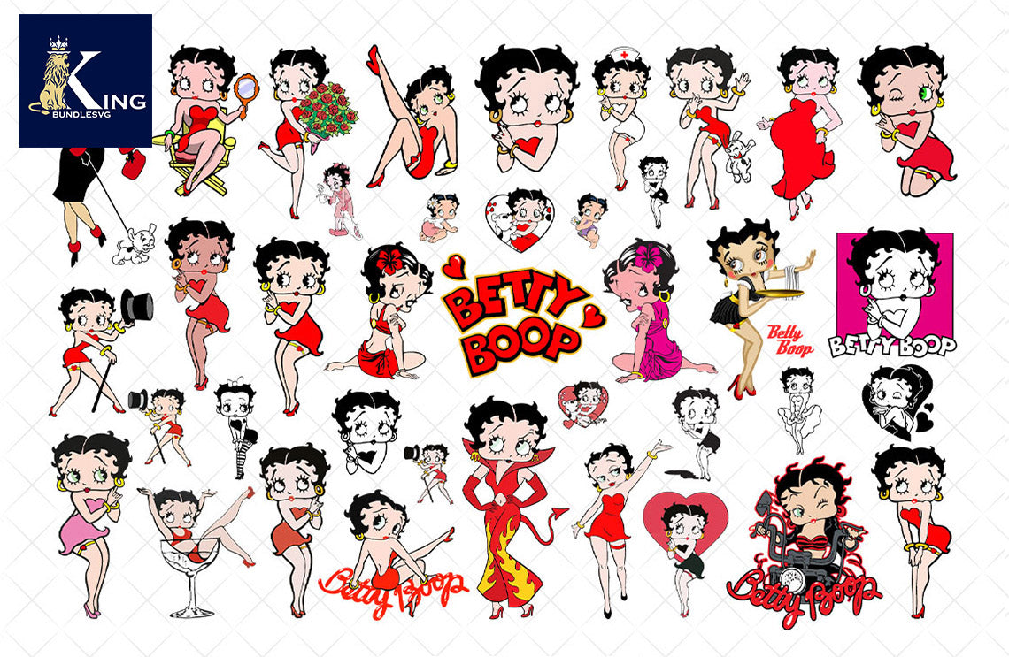 42+ file Betty Boop SVG Mega Bundle  svg eps png, for Cricut, Silhouette, digital, file cut