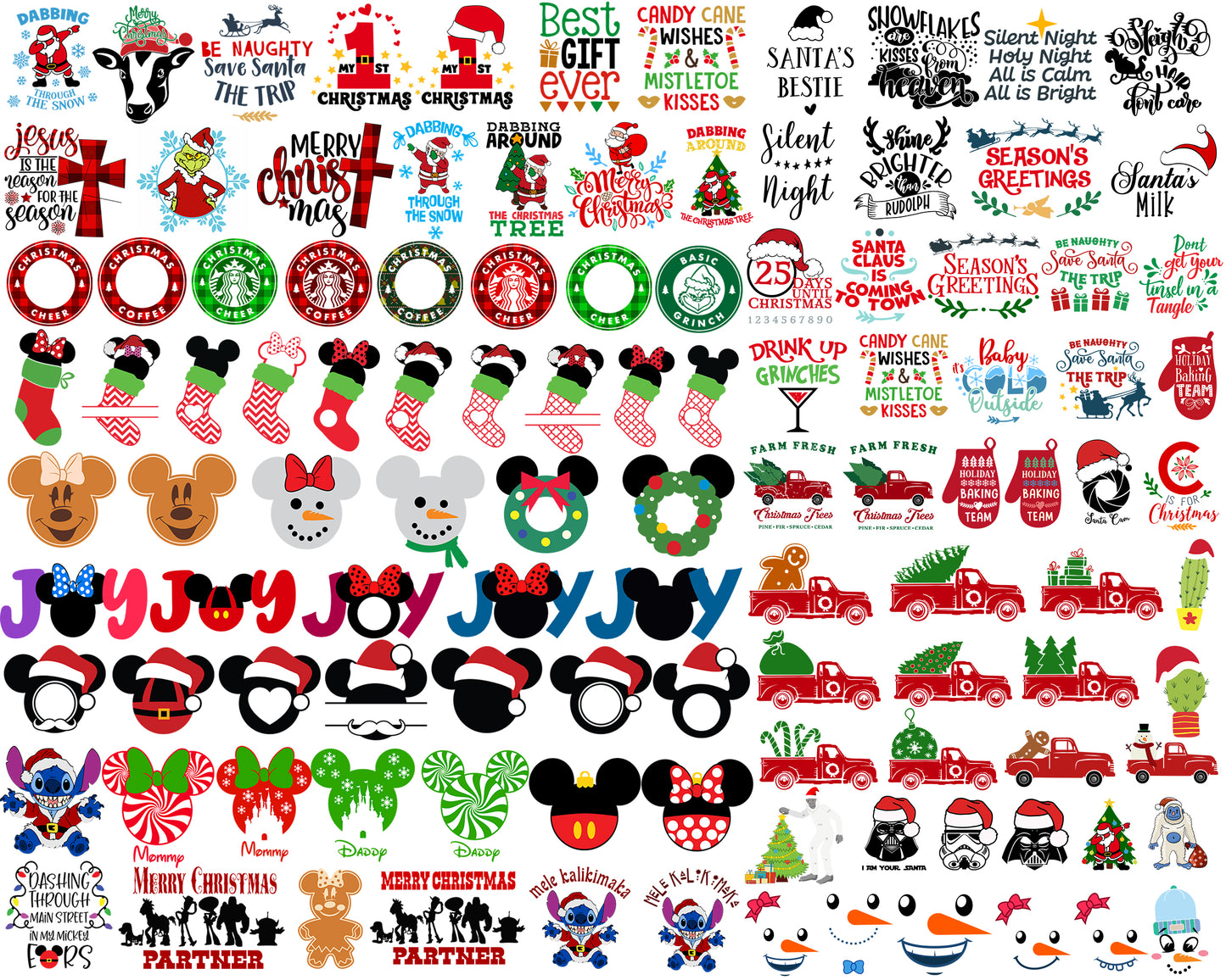 2000+  file christmas mickey Bundle SVG,christmas mickey SVG, christmas mickey Cutting Image,christmas mickey for Cricut, Silhouette, digital, file cut