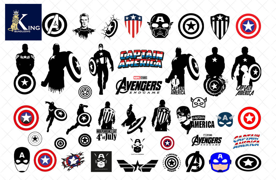 44+ file Captain America SVG Mega Bundle  svg eps png, for Cricut, Silhouette, digital, file cut
