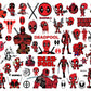99+ file Deadpool SVG Mega Bundle  svg eps png, for Cricut, Silhouette, digital, file cut