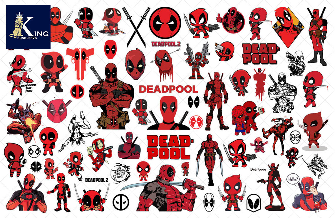 99+ file Deadpool SVG Mega Bundle  svg eps png, for Cricut, Silhouette, digital, file cut