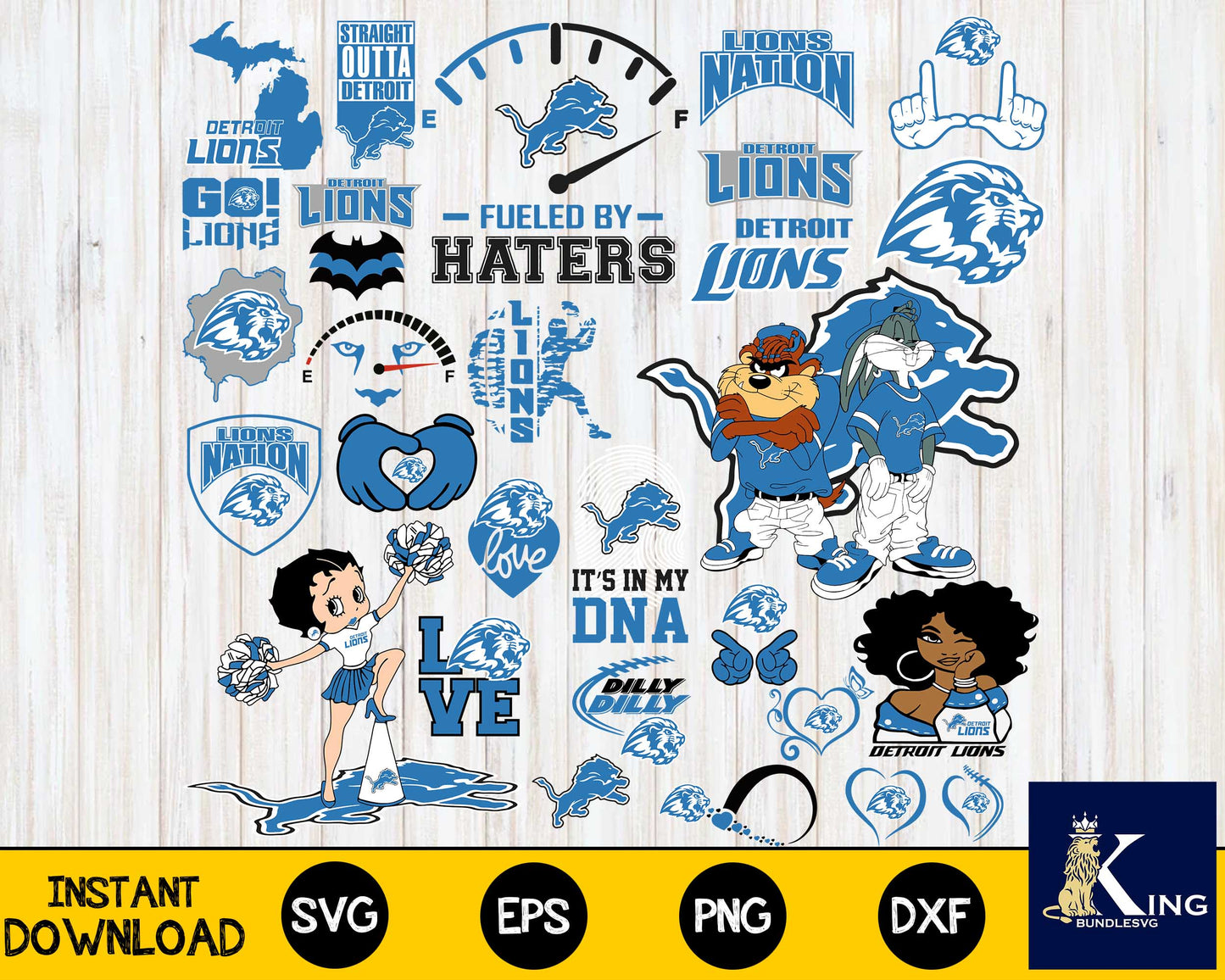 Detroit Lions  Bundle svg,Detroit Lions Nfl svg, Bundle sport Digital Cut Files svg eps dxf png file, for Cricut, Silhouette, digital, file cut