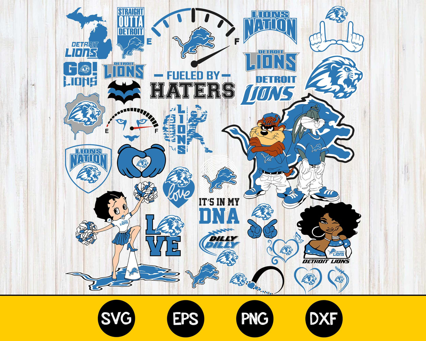 Detroit Lions  Bundle svg,Detroit Lions Nfl svg, Bundle sport Digital Cut Files svg eps dxf png file, for Cricut, Silhouette, digital, file cut