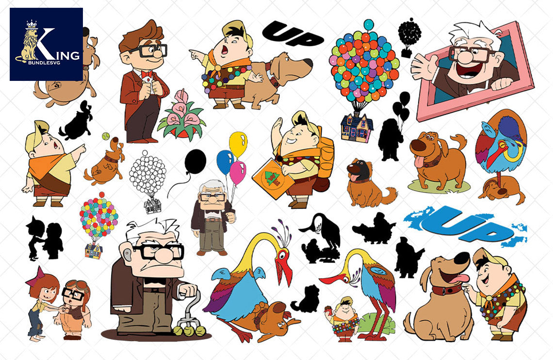 30+ file Disney Up SVG Mega Bundle  svg eps png, for Cricut, Silhouette, digital, file cut