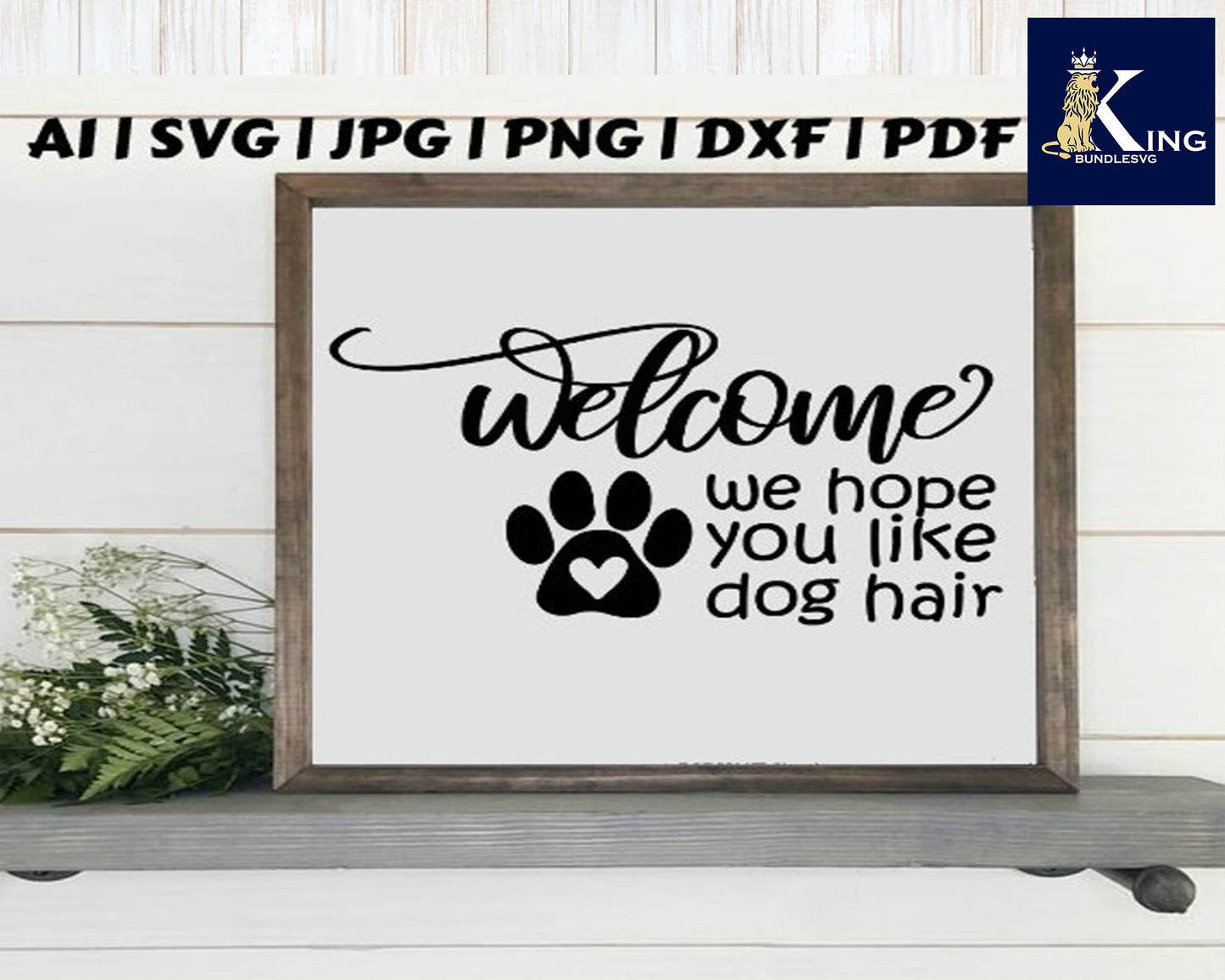 Dog Home Sign Designs for Dog Lovers SVG Silhouette Cricut Digital print Love Dogs Home Pawprint Heart SVG Welcome Sign  for Cricut, Silhouette, digital, file cut