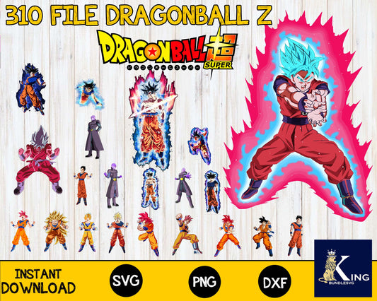 310+ files Dragon Ball Z Bundle svg, 310+ files Dragon Ball Z svg eps png, for Cricut, Silhouette, digital, file cut