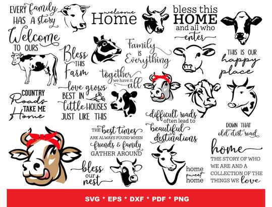 Farm Bundle svg,1200+ files Farm svg eps png, for Cricut, Silhouette, digital, file cut