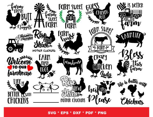 Farm Bundle svg,1200+ files Farm svg eps png, for Cricut, Silhouette, digital, file cut