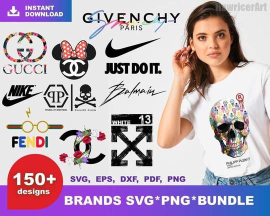 Fashion Brands Bundle svg,150+ files Fashion Brands svg eps png, for Cricut, Silhouette, digital, file cut