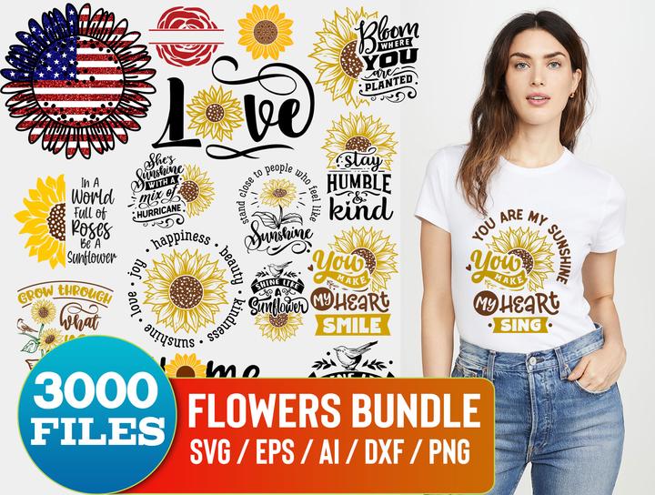 Flowers Bundle svg,2000+ files Flowers svg eps png, for Cricut, Silhouette, digital, file cut