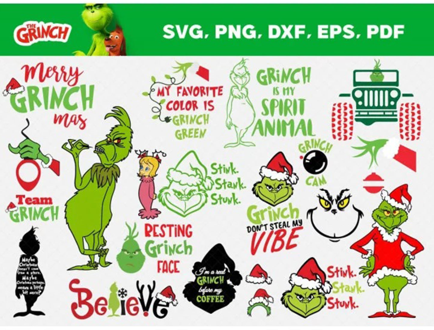 Bundle Christmas svg , Grinch 3.0 (100+ file ) svg eps png, for Cricut, Silhouette, digital, file cut