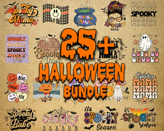 25+ file Spooky Mama  bundle  svg dxf eps png,bundle halloween cricut, for Cricut, Silhouette, digital, file cut