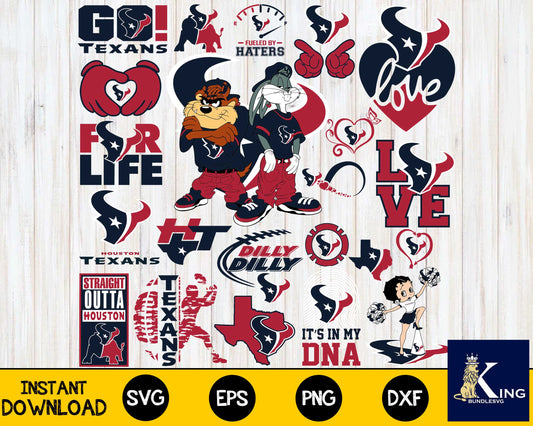 Houston Texans Bundle svg,Houston Texans Nfl svg, Bundle sport Digital Cut Files svg eps dxf png file, for Cricut, Silhouette, digital, file cut