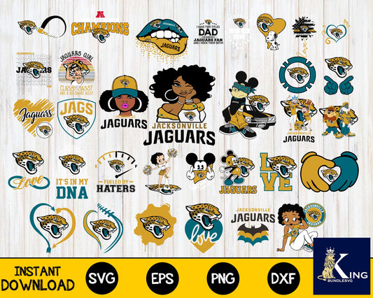 Jacksonville Jaguars 2 Bundle svgJacksonville Jaguars 2 Nfl svg, Bundle sport Digital Cut Files svg eps dxf png file, for Cricut, Silhouette, digital, file cut