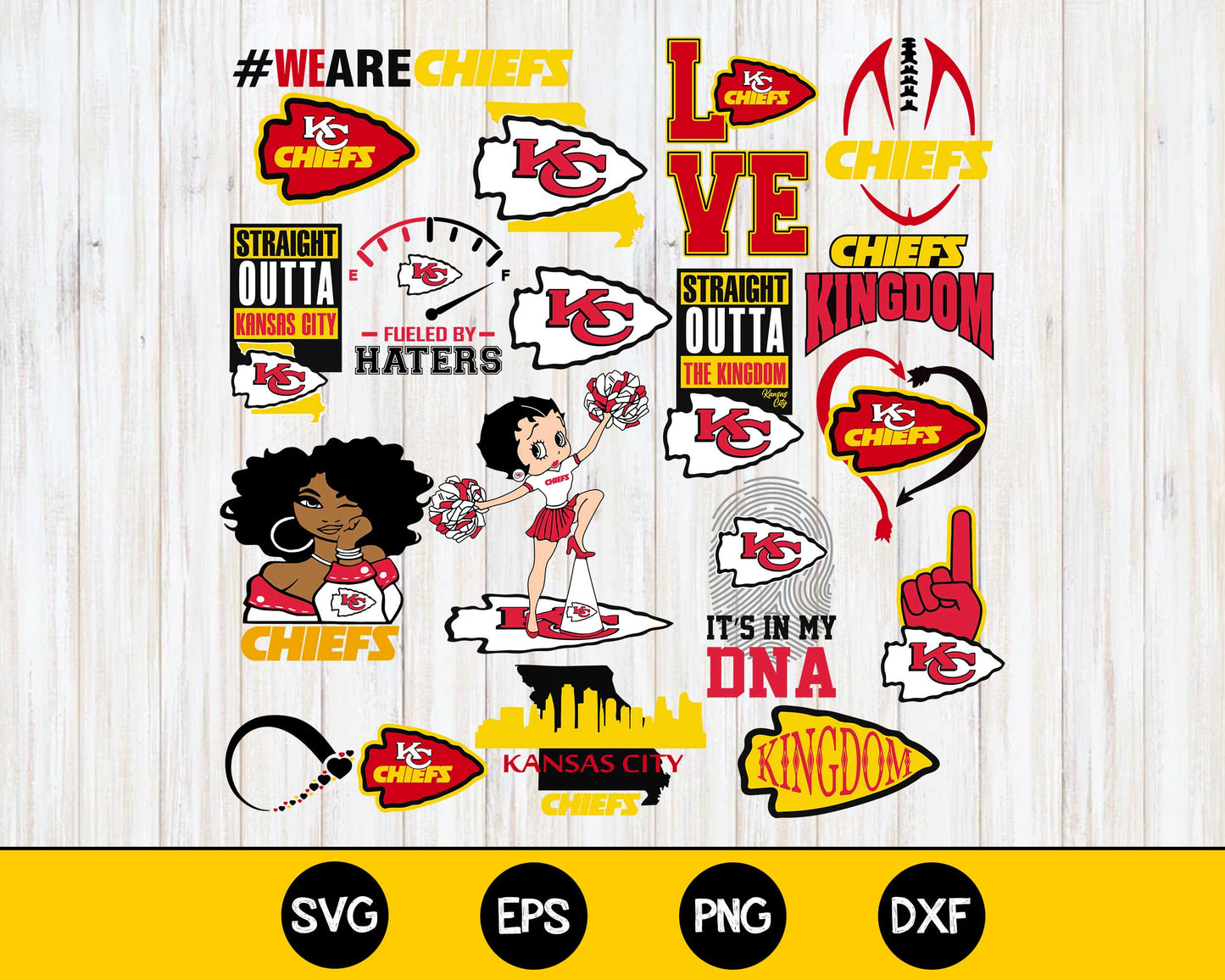 Chiefs SVG, DXF, PNG, EPS - Kansas City Chiefs SVG Cut Files