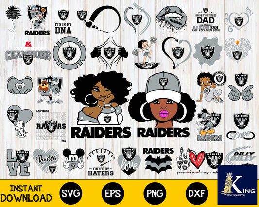 Las Vegas Raiders Bundle svg,Las Vegas Raiders Nfl svg, Bundle sport Digital Cut Files svg eps dxf png file, for Cricut, Silhouette, digital, file cut