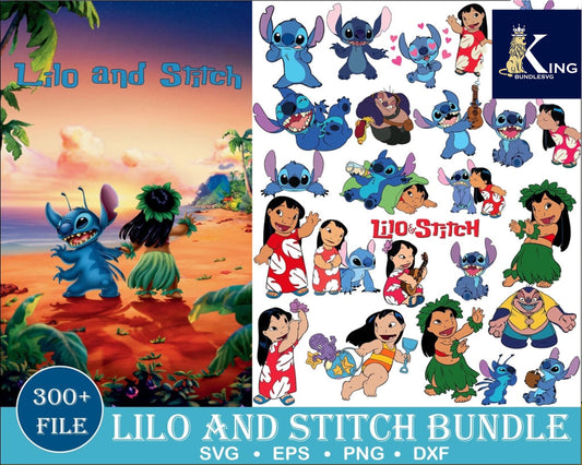 Lilo And Stitch Bundle svg,300+ files Lilo And Stitch svg eps png, for Cricut, Silhouette, digital, file cut