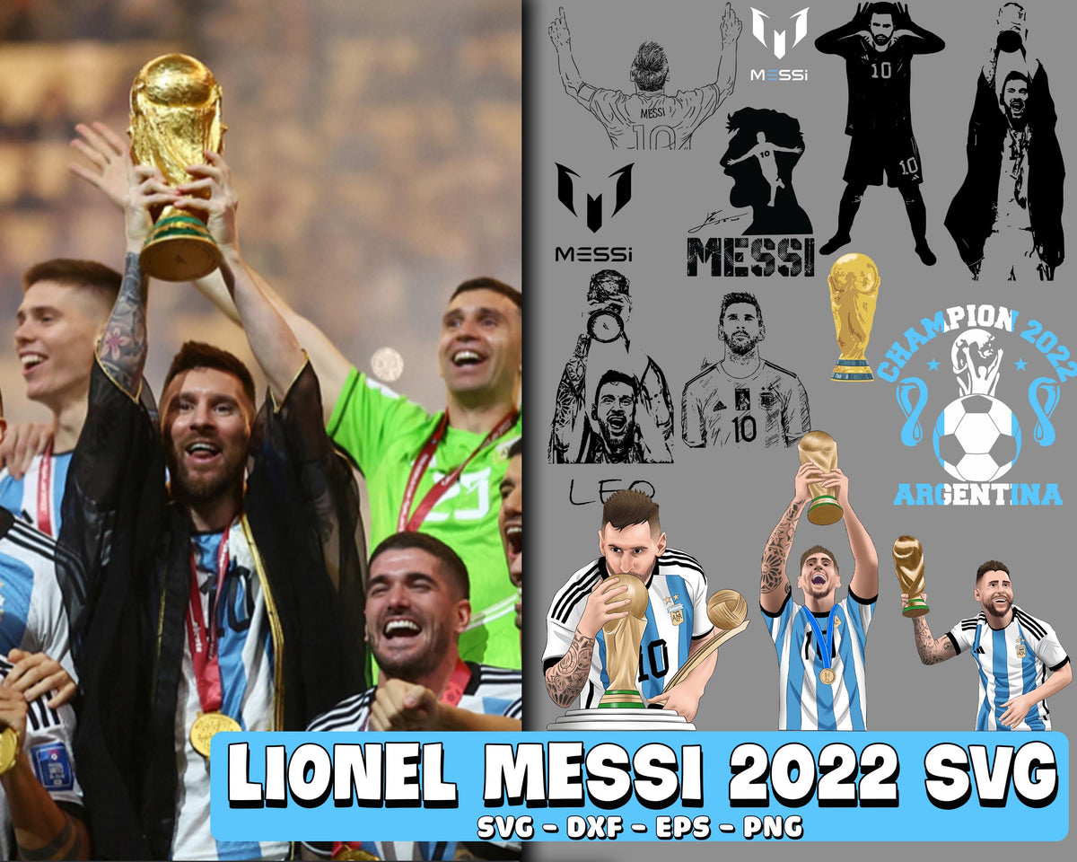 Messi Dxf File Lionel Messi SVG Bundle , Messi ART , Mega bundle Lionel Messi World C ...