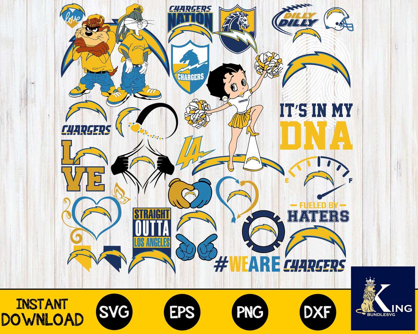 Los Angeles Chargers Bundle svg,Los Angeles Chargers Nfl svg, Bundle sport Digital Cut Files svg eps dxf png file, for Cricut, Silhouette, digital, file cut