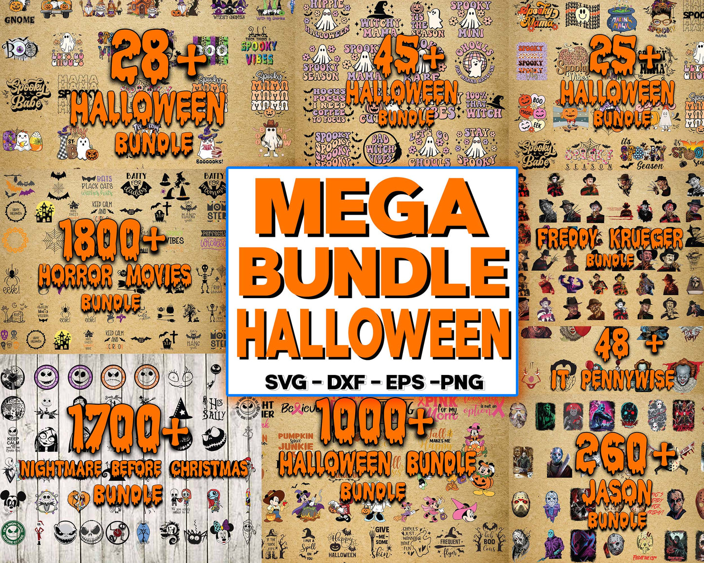 Ultimate giga bundle halloween svg dxf eps png file ,Mega bundle halloween  cricut, for Cricut, Silhouette, digital, file cut