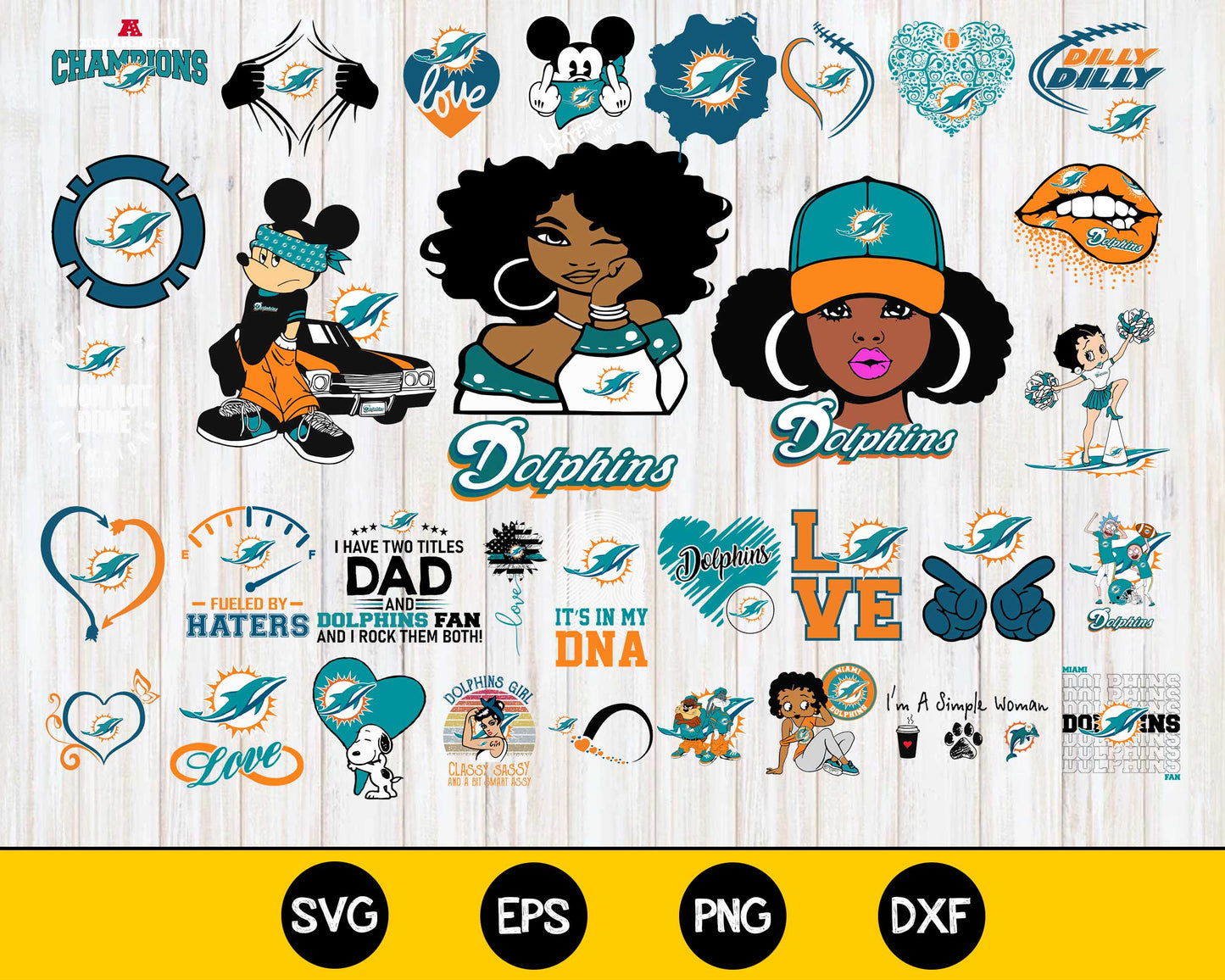 Miami Dolphins Bundle svg,Miami Dolphins Nfl svg, Bundle sport Digital Cut Files svg eps dxf png file, for Cricut, Silhouette, digital, file cut