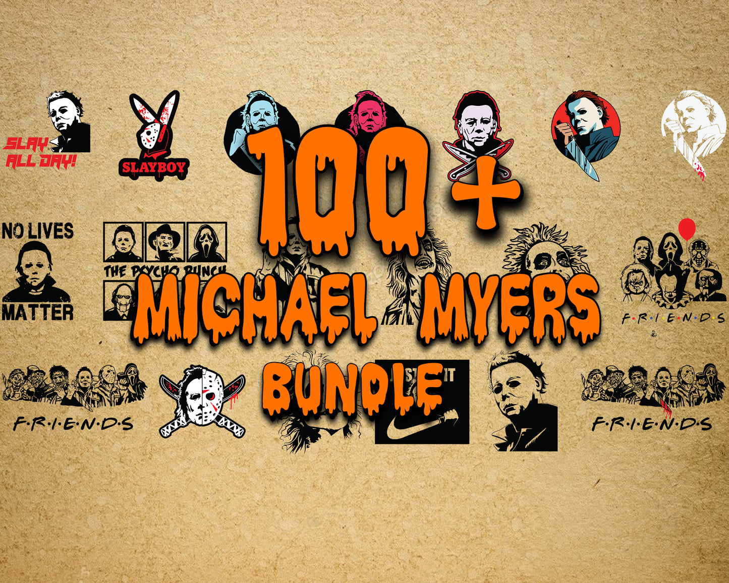 100+ file Michael myers SVG, Mega Bundle halloween svg dxf eps png, for Cricut, Silhouette, digital, file cut