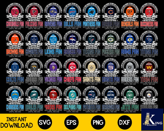 Bundle Life is too short to be NFL fan svg eps dxf png file,32 team nfl  svg eps png, for Cricut, Silhouette, digital, file cut