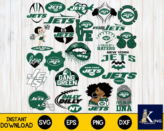 New York Jets Bundle svg,New York Jets Nfl svg, Bundle sport Digital Cut Files svg eps dxf png file, for Cricut, Silhouette, digital, file cut