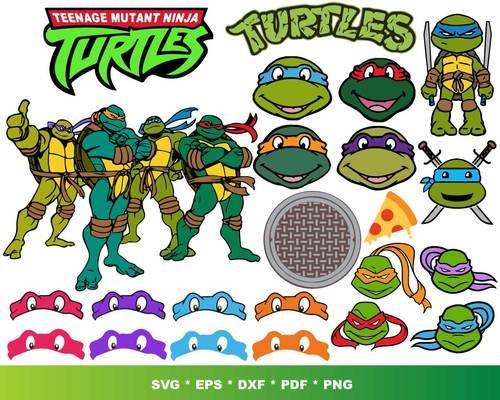 Ninja Turtles Bundle svg,1000+ files Ninja Turtles svg eps png, for Cricut, Silhouette, digital, file cut